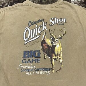 Columbia Tan Quick Shot Tee with Deer Graphic